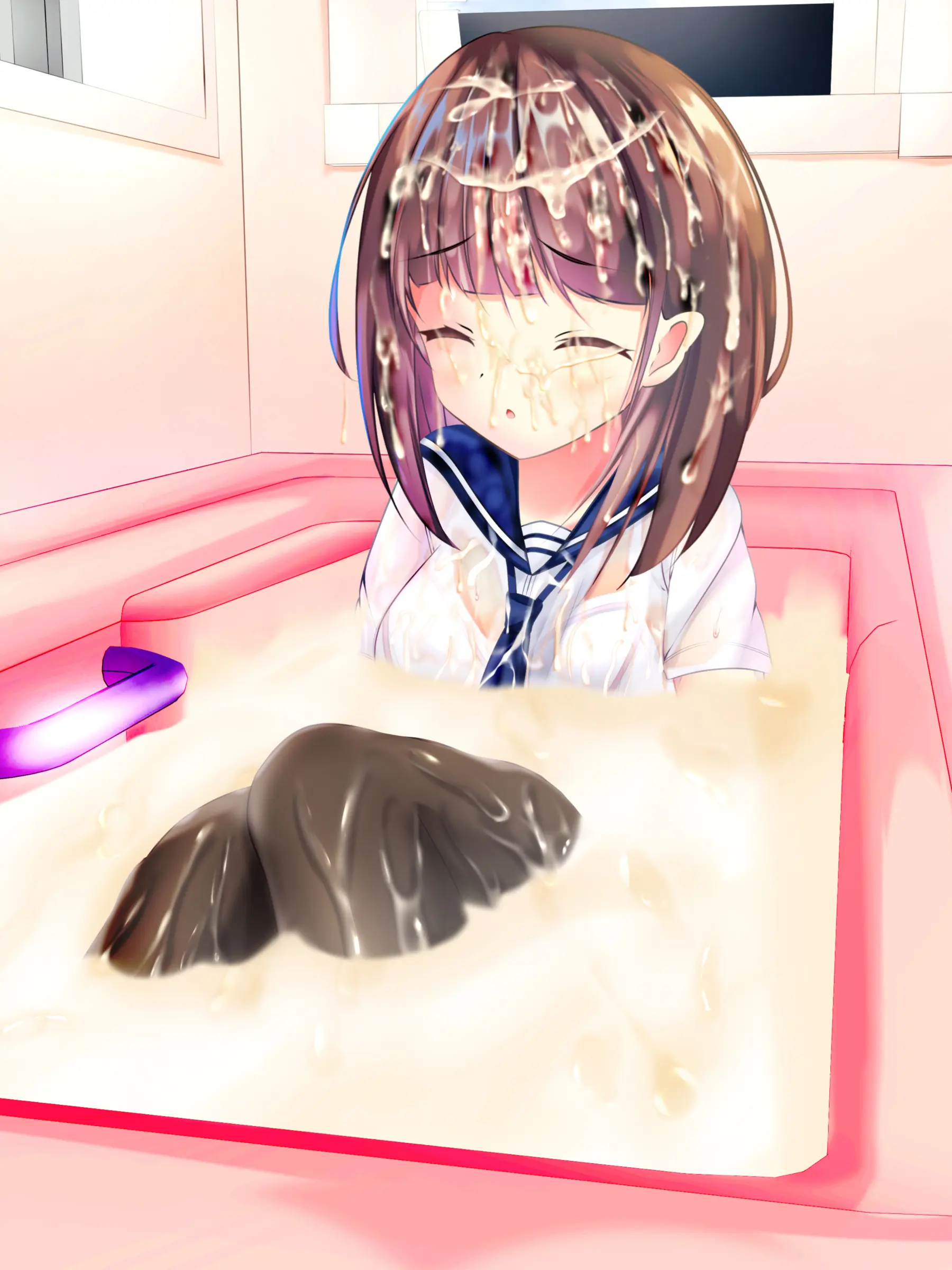 Onnanoko Ga Chakui No Mama Seieki To Ochikko O Kakerareru CG-Shuu | 여자아이가 옷을 입은 채 정액과 오줌이 뿌려지는 CG 모음집